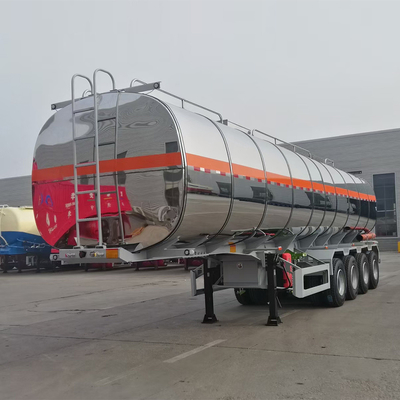 Caminhão-tanque de combustível inoxidável usado Semi-reboque com eixos BPW ou Fuwa de 2 4 PCS 13 20tons