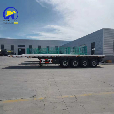 Semi-reboque de tela plana/esqueleto Reboque de contêiner para transporte