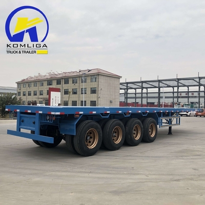 30-100t Capacidade de carga Wabco Valve Flat Deck Flatbed Truck Semi-trailer para o Turcomenistão