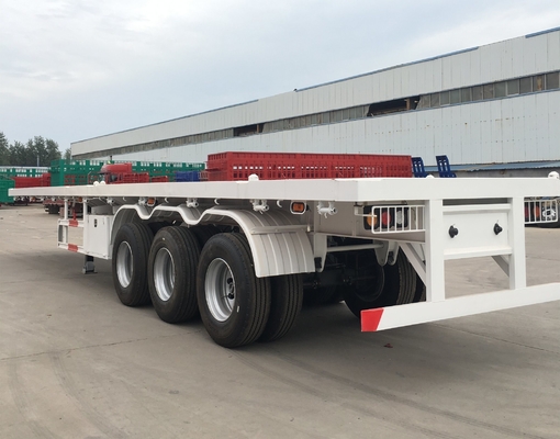 40FT 20FT Trackor Head Flatbed Container Semi-trailer com base de rodas de 7000-8000mm