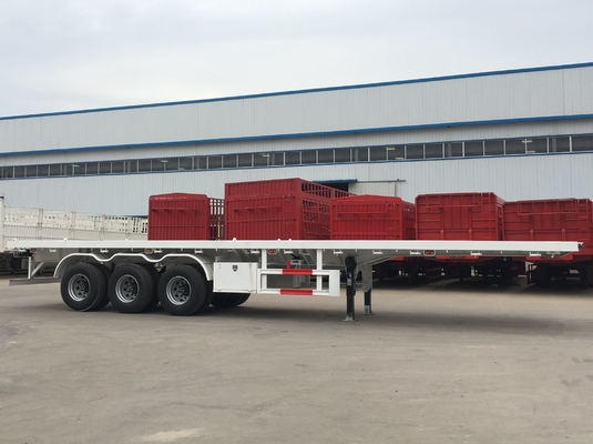 40FT 20FT Trackor Head Flatbed Container Semi-trailer com base de rodas de 7000-8000mm