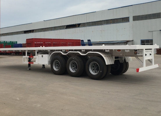 40FT 20FT Trackor Head Flatbed Container Semi-trailer com base de rodas de 7000-8000mm