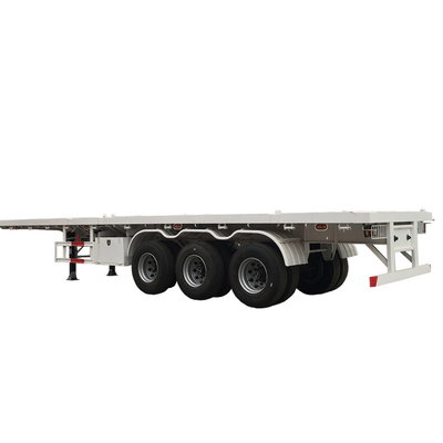 40FT 20FT Trackor Head Flatbed Container Semi-trailer com base de rodas de 7000-8000mm