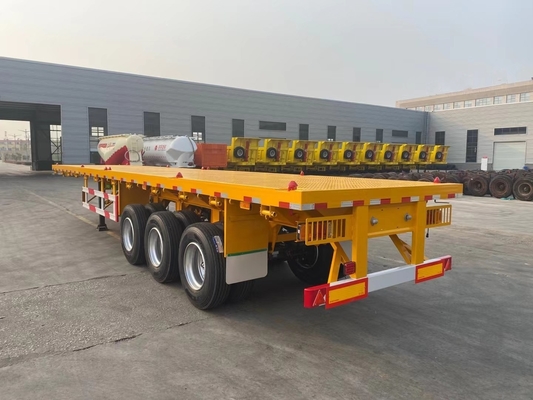 3 eixos 20FT 40FT Tanzânia Usado Flatbed Trailer com King Pin Jost 2.0 ou 3,5 polegadas