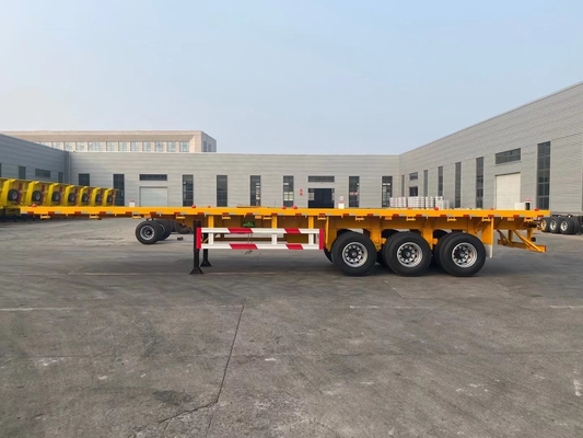 3 eixos 20FT 40FT Tanzânia Usado Flatbed Trailer com King Pin Jost 2.0 ou 3,5 polegadas