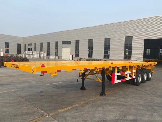 3 eixos 20FT 40FT Tanzânia Usado Flatbed Trailer com King Pin Jost 2.0 ou 3,5 polegadas