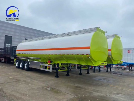 Auto-dumping 3 eixos de alumínio de aço inoxidável de carbono Tanker de combustível de óleo Trailer Tanker de caminhão