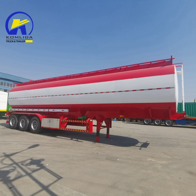Suspensão Mecânica 3 eixos 42000L 45000 litros Alumínio Tanker de combustível Semi-reboque