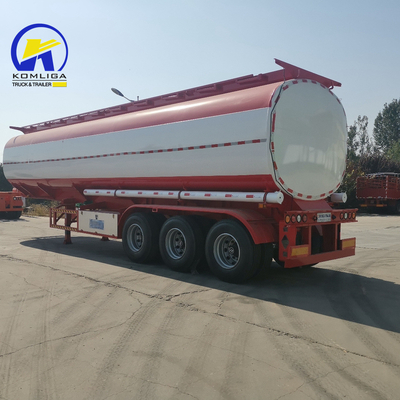 Suspensão Mecânica 3 eixos 42000L 45000 litros Alumínio Tanker de combustível Semi-reboque
