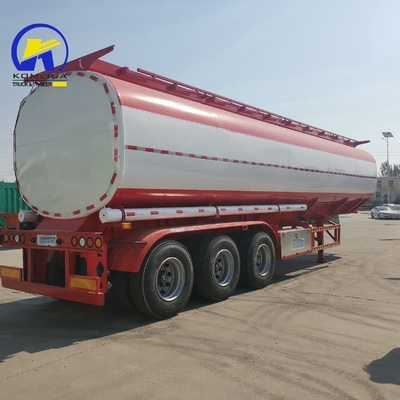 Suspensão Mecânica 3 eixos 42000L 45000 litros Alumínio Tanker de combustível Semi-reboque