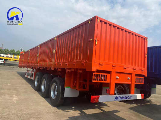 30-100t Capacidade de carga 3 eixo 40FT Container de guarda lateral Semi-remolque com luz LED