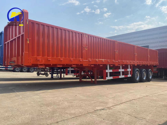 30-100t Capacidade de carga 3 eixo 40FT Container de guarda lateral Semi-remolque com luz LED