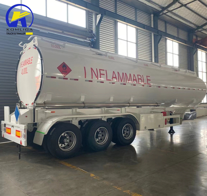 Semi-reboque de armazenamento de líquidos de aço inoxidável de 3 eixos de alumínio de carbono Reboque de tanque de combustível