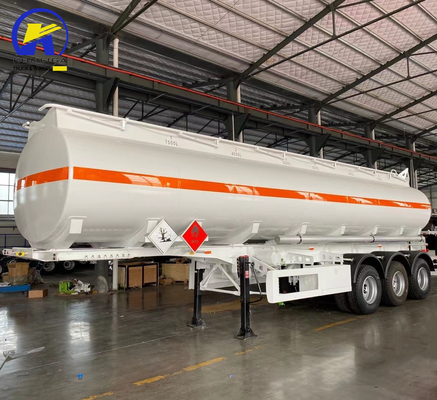 Tanque de óleo de combustível de 40000L Tri-axles Semi-reboque com válvula de adaptador API de descarga de 4 &quot;