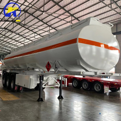 Tanque de óleo de combustível de 40000L Tri-axles Semi-reboque com válvula de adaptador API de descarga de 4 &quot;
