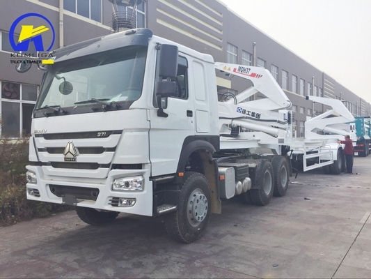 37 toneladas Base de rodas 7000-8000 mm Side Lifter Semi-trailer com capacidade de carga de 30-100t