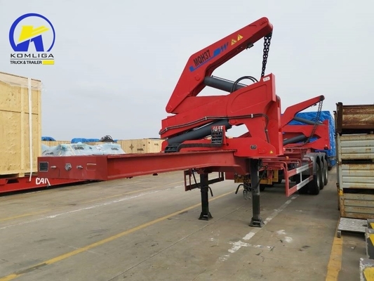 Autocarregamento 20FT 40FT Carregador de contentores laterais com 12 unidades Número de pneu Semi-reboque
