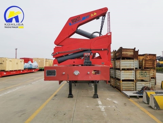 Autocarregamento 20FT 40FT Carregador de contentores laterais com 12 unidades Número de pneu Semi-reboque