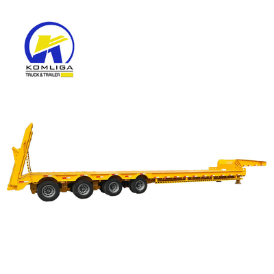 60/70/80 toneladas Heavy Duty Lowboy Lowload Lowbed Hydraulic Trailer para válvula de relevo Wabco