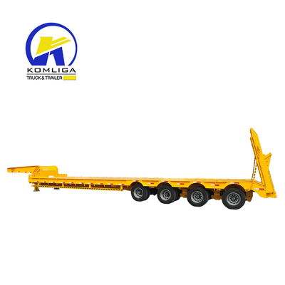 60/70/80 toneladas Heavy Duty Lowboy Lowload Lowbed Hydraulic Trailer para válvula de relevo Wabco