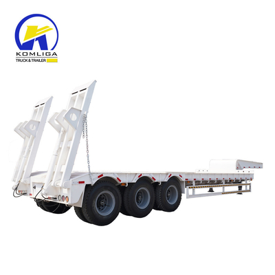 60/70/80 toneladas Heavy Duty Lowboy Lowload Lowbed Hydraulic Trailer para válvula de relevo Wabco