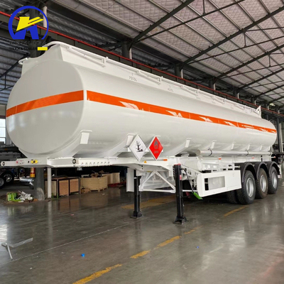 3 eixos 40000L/42000L/45000L/48000L/50000L Reboque de tanque de aço de alumínio Reboque de tanque de caminhão para suspensão mecânica e 6 M cada mangueira de descarga