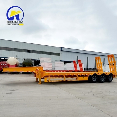 Lowboy Low Bed 2 linhas 4 eixos Lowbed Trailer com duas peças 4 Kgs extintor de incêndio