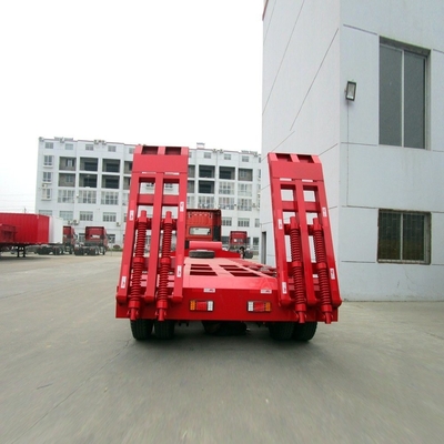 Lowboy Low Bed 2 linhas 4 eixos Lowbed Trailer com duas peças 4 Kgs extintor de incêndio