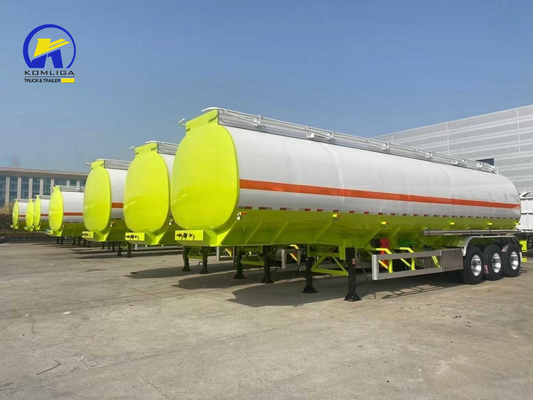 40000L 4 eixos de chão plano Cisterna de liga de alumínio Caminhão de transporte de óleo Cisterna de combustível usado