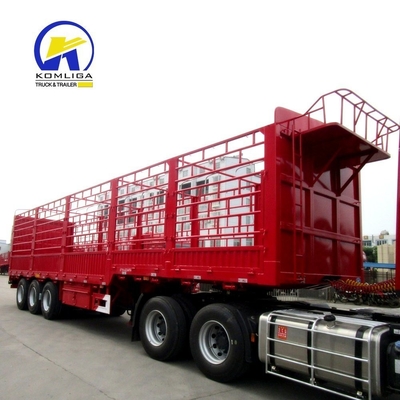3 eixos 40 50 70 toneladas Semi-reboque de vedação para transporte de carga de animais com certificação ECE