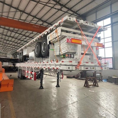 Reboque de carga de carga pequena de 2 eixos, de carga pesada, de parede lateral baixa, de 30 a 40 toneladas, não auto-dumping