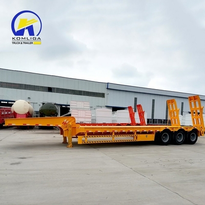 Semi-reboque de 100 toneladas para equipamento pesado com capacidade de carga de 80 toneladas e pneu 15/80/22.5