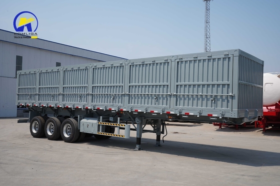 Caixa de ferramentas de uma peça 1m * 0,5m * 0,5m Sinotruk Heavy Trailer 3 eixos 80t Cargo Semi-trailer
