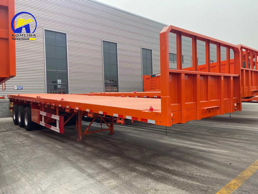 Sinotruk 3 eixos 4 eixos contêiner de banco plano Semi-reboque com fechaduras de torção opcionais