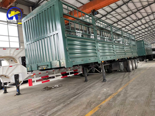 Certificação GCC Semi-reboque de cama plana para transporte Fuwa 3 eixos 30-100t vedação