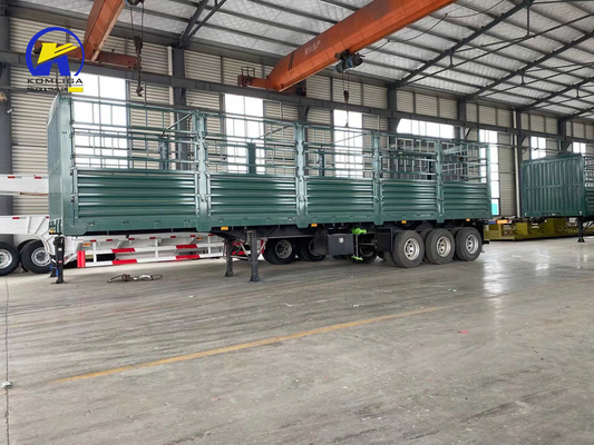 Certificação GCC Semi-reboque de cama plana para transporte Fuwa 3 eixos 30-100t vedação