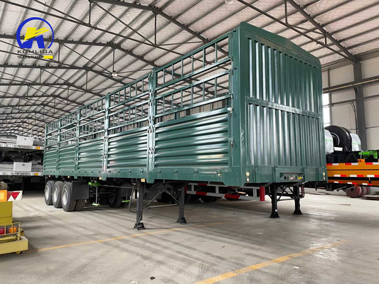Certificação GCC Semi-reboque de cama plana para transporte Fuwa 3 eixos 30-100t vedação