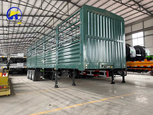 Certificação GCC Semi-reboque de cama plana para transporte Fuwa 3 eixos 30-100t vedação