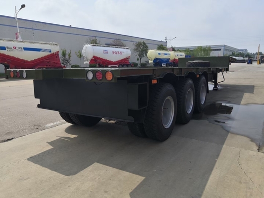 Sinotruk 3 eixos Fuwa 13t 60 toneladas Lowbed Tailer com Q345b aço carbono viga principal