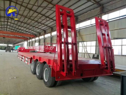 7000-8000 mm Base de rodas de cama baixa Semi-remolques para soluções de transporte de carga pesada