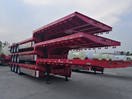 7000-8000 mm Base de rodas de cama baixa Semi-remolques para soluções de transporte de carga pesada