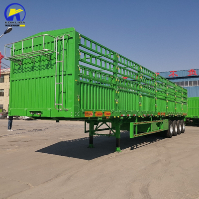 Capacidade de carga de 30-100 t Semi-reboque certificado GCC e parede lateral com fechadura de contentor