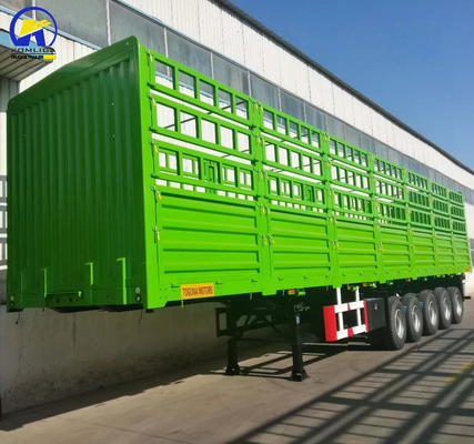 Capacidade de carga de 30-100 t Semi-reboque certificado GCC e parede lateral com fechadura de contentor