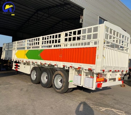 Semi-remolque de vedação de carga de aço com 9.00*22.5/8.00-20/8.5-20