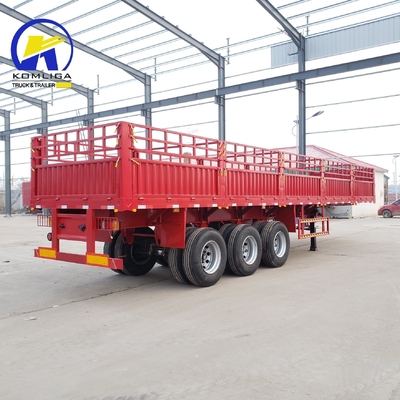 3 eixos 40FT 45FT vedação parede lateral Semi-Carrier Trailer Jost duas velocidades Spport perna apoiada