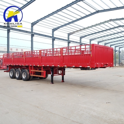 3 eixos 40FT 45FT vedação parede lateral Semi-Carrier Trailer Jost duas velocidades Spport perna apoiada