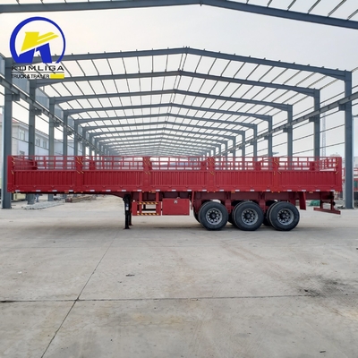 3 eixos 40FT 45FT vedação parede lateral Semi-Carrier Trailer Jost duas velocidades Spport perna apoiada