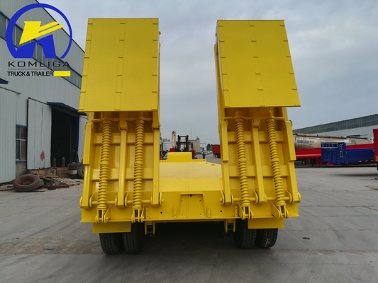 4 eixos Transportes de equipamento pesado Carregador de cama baixa Remolque de caminhão para aro de semi-remolque 8.0-20