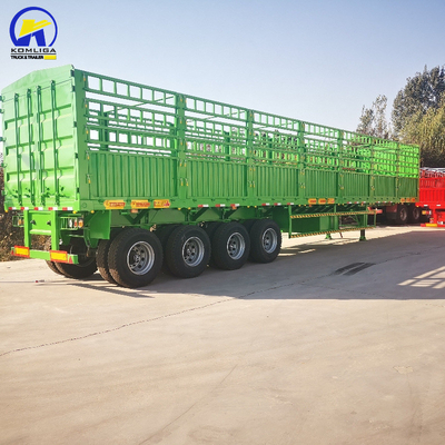 3 eixos 4 eixos Box Trailer Container Semi Trailer Fence Cargo Trailer com eixo Fuwa/BPW