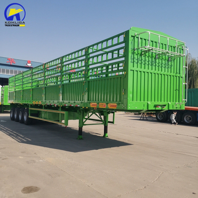 3 eixos 4 eixos Box Trailer Container Semi Trailer Fence Cargo Trailer com eixo Fuwa/BPW